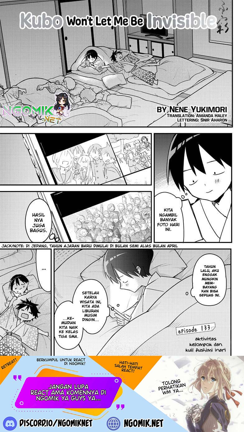 Kubo-san wa Boku (Mobu) wo Yurusanai Chapter 133 Bahasa Indonesia